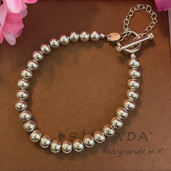 Silpada Sterling Silver 6mm Bead Bracelet B0059 - Picture 5 of 16